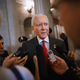 Sen. Orrin Hatch talks with reporters after leaving the Senate floor at the U.S. Capitol on May 18, 2015, in Washington, D.C. (Chip Somodevilla/Getty Images)